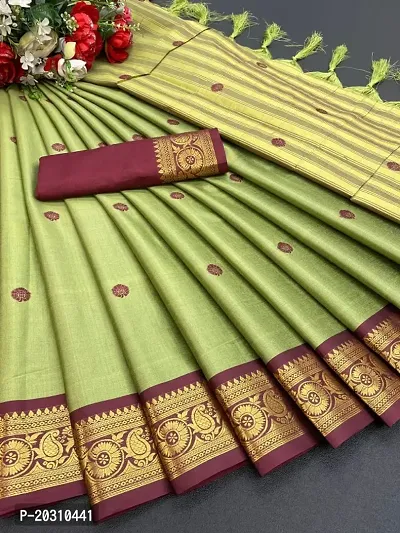 Pure Mercerised Cotton Silk in Exclusive Border Design-thumb0