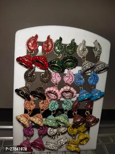 Earrings Combo of 12 Pairs Multi Color