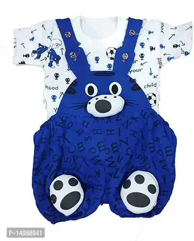 Elegant  Cotton Printed Dungarees For Boys-thumb0