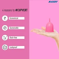 Reusable Menstrual Cup for Women-Medium Size-Up to 10 Hours Protection | No Rashes, Leakage or Odour | Hygienic  Comfortable Period cup | 100% Medical Grade Silicone | FDA Approved-thumb3