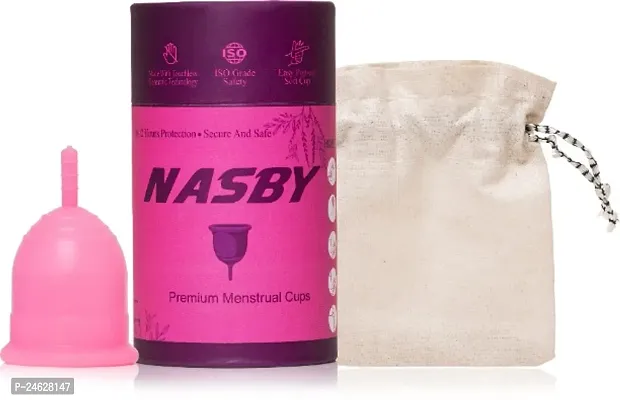 Reusable Menstrual Cup for Women | with Pouch | Ultra Soft, Odour  Rash Free|100% Medical Grade Silicone|No Leakage|Protection for Up to 8-10 Hours-thumb0