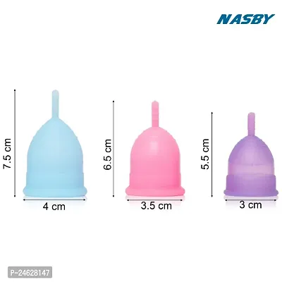 Reusable Menstrual Cup for Women | with Pouch | Ultra Soft, Odour  Rash Free|100% Medical Grade Silicone|No Leakage|Protection for Up to 8-10 Hours-thumb3