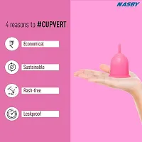 Reusable Menstrual Cup for Women | with Pouch | Ultra Soft, Odour  Rash Free|100% Medical Grade Silicone|No Leakage|Protection for Up to 8-10 Hours-thumb3
