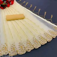 Fancy Organza Saree With Blouse Piece For Women-thumb1