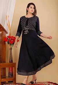 Stylish Rayon Long Kurti For Women-thumb3