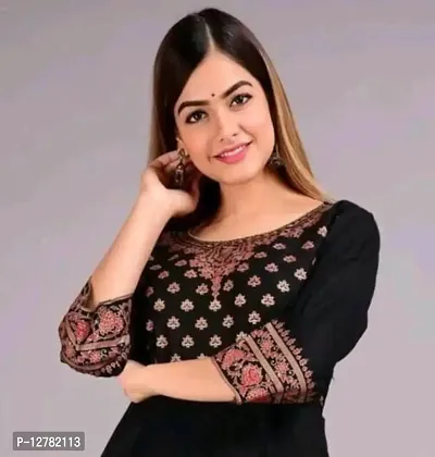Beautiful Rayon Flared Anarkali Kurti For Women-thumb2