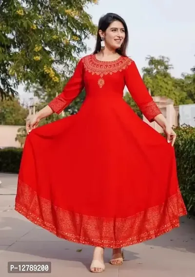 Stylish Rayon Ethnic Gowns For Women