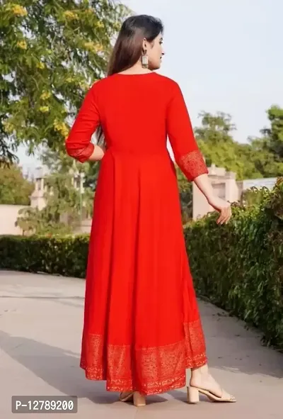 Stylish Rayon Ethnic Gowns For Women-thumb2