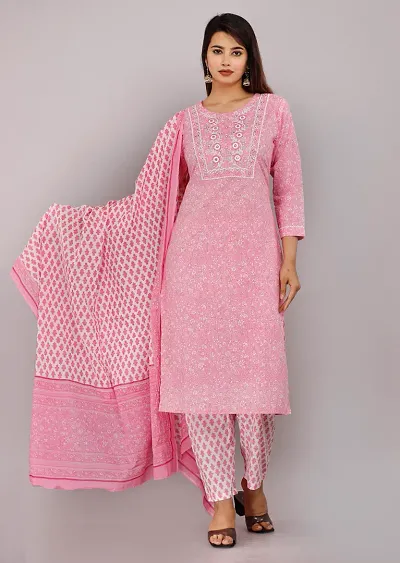 Classic Kurta Bottom And Dupatta Set for Women