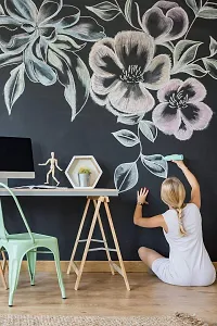 Kshavi Chalkboard Vinyl Removable Wall Sticker for Home, School, Colleges, Study Room or Children Room for Drawing & Writing (Size-45x200cm) (Black)-thumb4