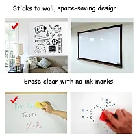 Kshavi Wall Sticker Removable Decal Chalkboard with 5 Chalks for Home School Office College Room (White)-thumb2