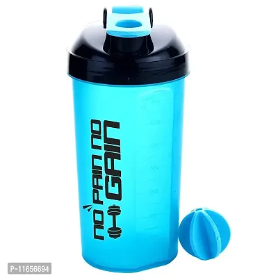 Kshavi Plastic Fitness Water & Shaker Bottle with Mixer Ball Sports Gym Fitness Shaker Bottle Perfect for Protein Shakers (2)