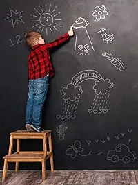 Kshavi Chalkboard Vinyl Removable Wall Sticker for Home, School, Colleges, Study Room or Children Room for Drawing & Writing (Size-45x200cm) (Black)-thumb3