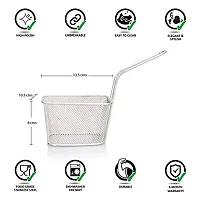 Praha Wire Chip Fryer Basket, Mini Stainless Steel Chips Deep Fry Baskets Food Presentation Strainer Potato Cooking Tool-thumb1