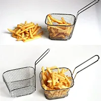 Praha Wire Chip Fryer Basket, Mini Stainless Steel Chips Deep Fry Baskets Food Presentation Strainer Potato Cooking Tool-thumb3