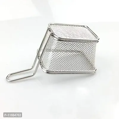 Praha Wire Chip Fryer Basket, Mini Stainless Steel Chips Deep Fry Baskets Food Presentation Strainer Potato Cooking Tool-thumb5