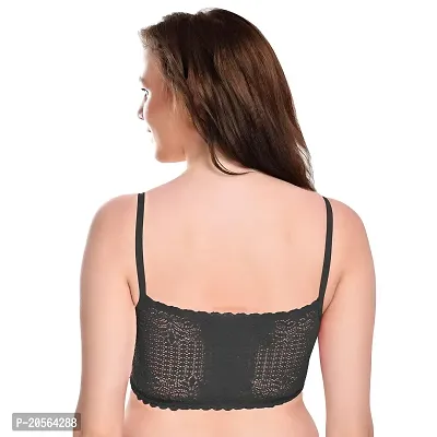 Women's Cotton Soft Padded Non-Wired Regular Bra (32, Black)-thumb4