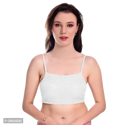 Women's Cotton Soft Padded Non-Wired Regular Bra (32, White)