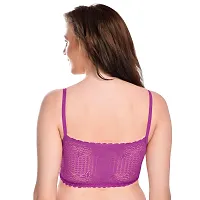 Women's Cotton Soft Padded Non-Wired Regular Bra (34, Purple)-thumb3