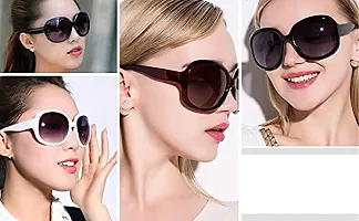 Jubilant Fashion Oversized Polarized Women Sunglasses TAC Lenses Vintage Big Frame Sun Glasses B2434 (Black Grey)-thumb3