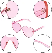 Jubilant Heart Shape Sunglasses Party for Women/Girls (Pink)-thumb3