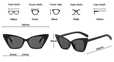Jubilant UV Protected Retro Fashion Cat Eye Sunglasses for Women Inspired From Priyanka Chopra (Leopard Frame/Brown Lens)-thumb2