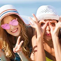 Jubilant Heart Shape Sunglasses Party for Women/Girls (Pink)-thumb1