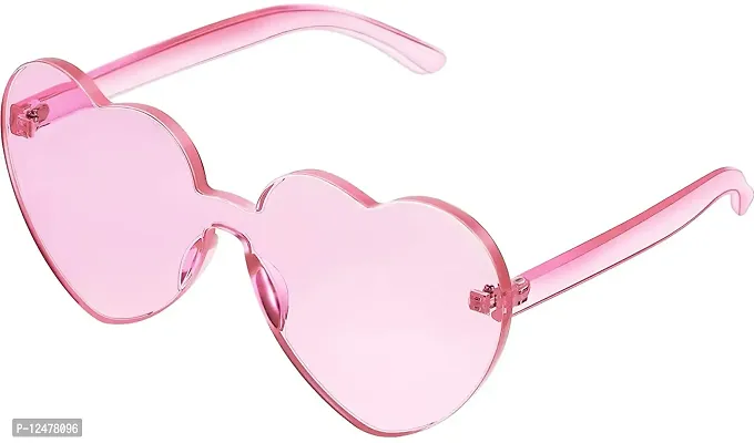 Jubilant Heart Shape Sunglasses Party for Women/Girls (Pink)-thumb0