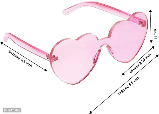 Jubilant Heart Shape Sunglasses Party for Women/Girls (Pink)-thumb5