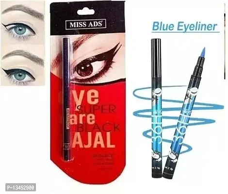 Miss Ads Red Kajal + 36h Blue Liner 2 pack of 3