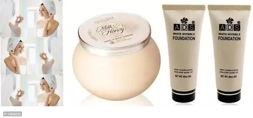 Milk  h + Ads White foundation 2 | pack of 3 |
