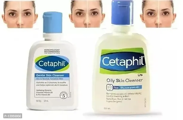 Cetaphil oily (125ml) + Cetaphil Gentle (125ml) pack of 2