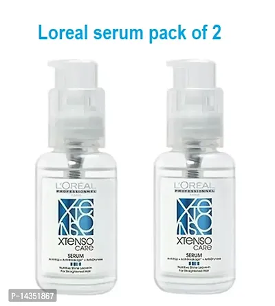 Loreal Professional Xtenso Care Straight Serum 50 Ml Hair Serum Pack Of 2-thumb0