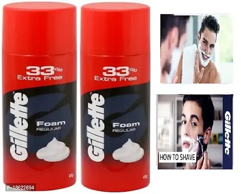 Gillette Classic Regular Pre Shave Foam, 418g with 33% Extra Free pack of 2