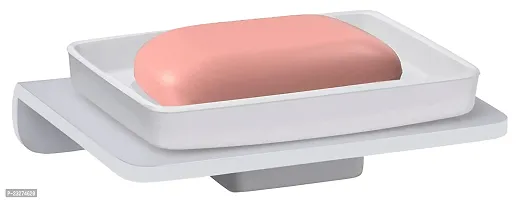 Acrylic Single Soap Dish/Soap Stand/Bathroom Soap Holder  (White)-thumb3