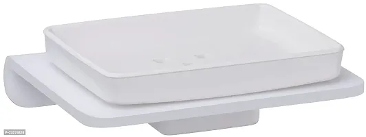 Acrylic Single Soap Dish/Soap Stand/Bathroom Soap Holder  (White)-thumb4