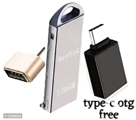 PD V220 2IN1 OTG METALS 64, 128 GB Pen Drive  (Silver)-thumb0