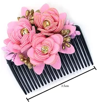 Designer Flower Design Jooda Pin Pearl Hairpin Comb For Women And Women-thumb2