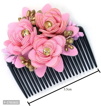 Designer Flower Design Jooda Pin Pearl Hairpin Comb For Women And Women-thumb3