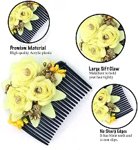 Designer Flower Design Jooda Pin Pearl Hairpin Comb For Women And Women-thumb1