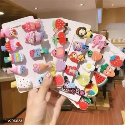 Designer 10Pcs Rainbow Unicorn Ice Cream Hair Clips Set