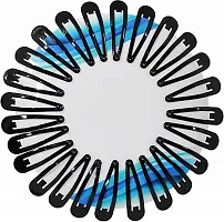 Designer Black Metal Tic Tac Hair Clips For Women Pack Of 24 Tic Tac Clip-thumb1