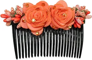 Designer Artificial Flowers Jewellery Hair Comb Pin For Women Pack Of 2 Hair Pin-thumb1