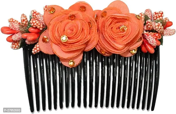 Designer Artificial Flowers Jewellery Hair Comb Pin For Women Pack Of 2 Hair Pin-thumb2