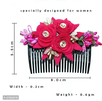 Designer Flower Design Hair Pin Comb/Hair Clip For Women Pack Of 2 Hair Clip-thumb2