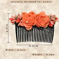 Designer Artificial Flowers Jewellery Hair Comb Pin For Women Pack Of 2 Hair Pin-thumb3