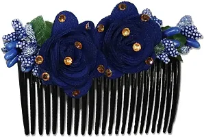 Designer Artificial Flowers Jewellery Hair Comb Pin For Women Pack Of 2 Hair Pin-thumb2