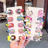 Designer 10Pcs Rainbow Unicorn Ice Cream Hair Clips Set-thumb2