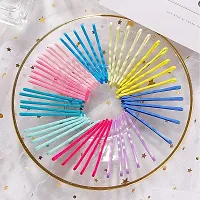 50 pcs color Counts Bobby Hair Pins Colorful Rubber Non-Slip Metal Hair Clips for girls-thumb1