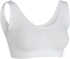 Sweet Sweat Waist Trimmer? Women's, Girl's Full Coverage White Bra-thumb2